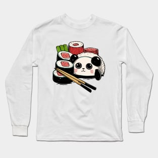 Sushi panda Long Sleeve T-Shirt